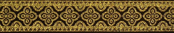 R5019 7/8 Inch Gold Flowers