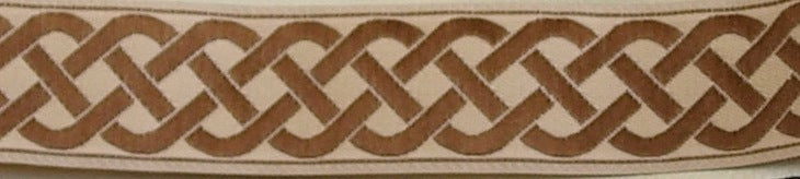 R4067 3/4 Inch Tan and Ivory Celtic Knot
