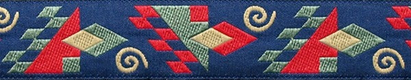 R6028 1 Inch Blue Retro Keeper Collars