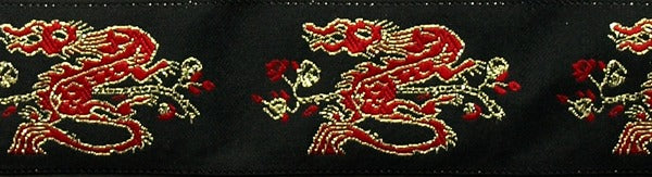 R7105 1 1/4 Inch Gold and Red Dragons
