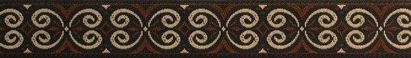 R3017 5/8 Inch Brown and Tan Scroll