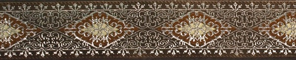 R6020 1 Inch Silver Eastern Brown Lace