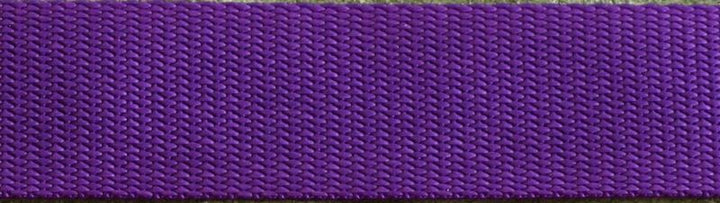 1 Inch Keep-Easy Collar Purple Web with Black Leather and Chrome Hardware Keeper Collars